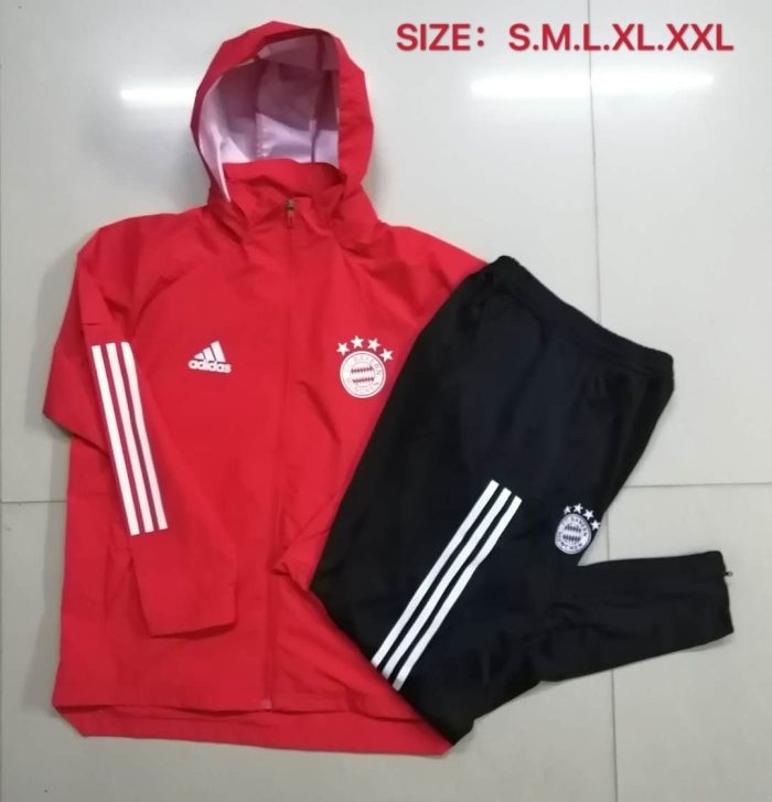 2021 Bayern Munich Red Windbreaker S-2XL - 图片 9