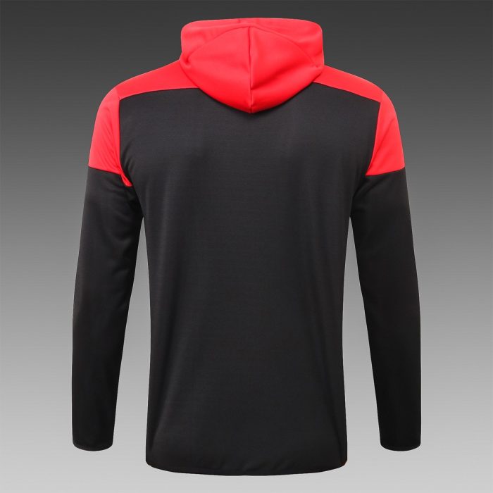 2021 Bayern Munich Black and Red Long Zipper Jacket - 图片 8