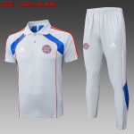 Bayern Munich Retro Polo Shirt Grey