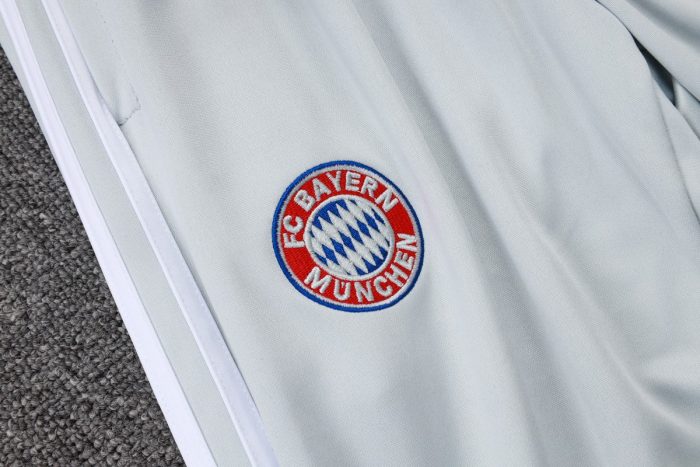 Bayern Munich Retro Edition Half-Zip Jacket Light Gray Blue - 图片 4