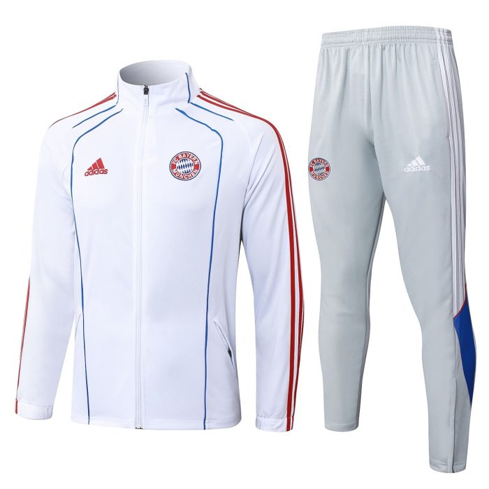 Bayern Munich White Retro Edition Long Zip Jacket - 图片 8