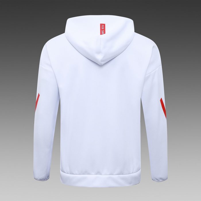 Bayern Munich White Long Zip Jacket with Hood - 图片 8