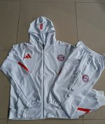 Bayern Munich White Long Zip Jacket with Hood - 图片 9