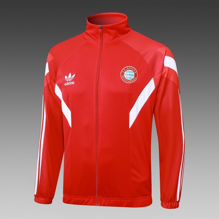 Bayern Munich 24/25 Long Zip Jacket Red (Adidas Three Stripes) - 图片 4