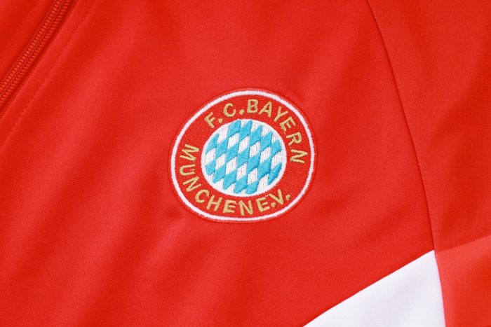 Bayern Munich 24/25 Long Zip Jacket Red (Adidas Three Stripes) - 图片 8