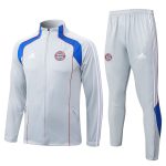 Bayern Munich Retro Edition Light Gray Long Zip Jacket - 图片 8