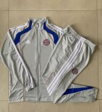 Bayern Munich Retro Edition Light Gray Long Zip Jacket - 图片 9