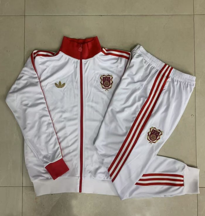 Bayern Munich 125th Anniversary Edition White Children's Long Zipper Jacket - 图片 3