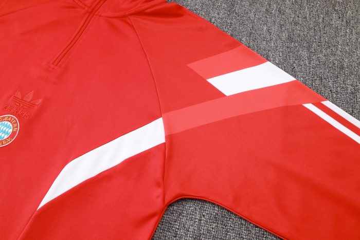Bayern Munich 24/25 Half-Zip Jacket Red (Adidas Three Stripes) - 图片 8