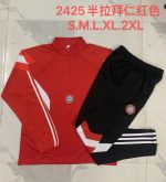 Bayern Munich 24/25 Half-Zip Jacket Red (Adidas Three Stripes) - 图片 9