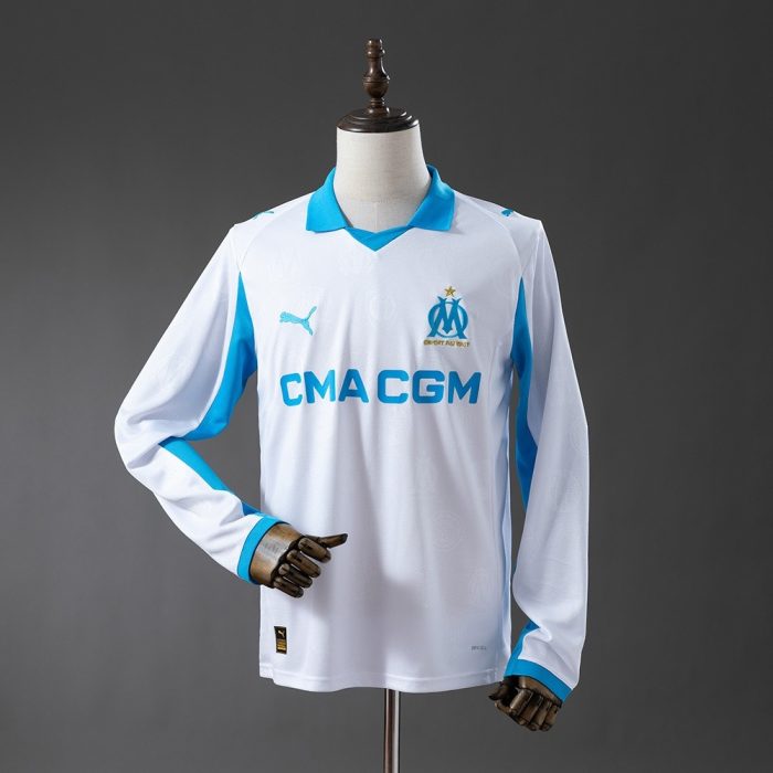 Olympique de Marseille 2025/2026 Home Long-sleeved Jersey - 图片 3
