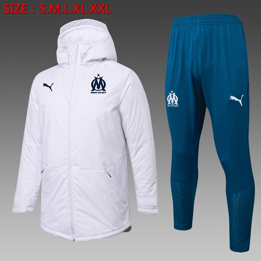 Olympique de Marseille White Cotton Jacket
