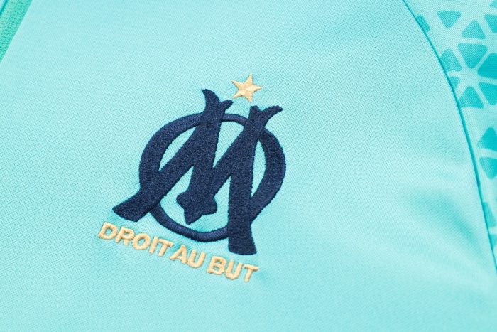 Olympique de Marseille 23-24 Half-Zip Jacket Lake Blue - 图片 5