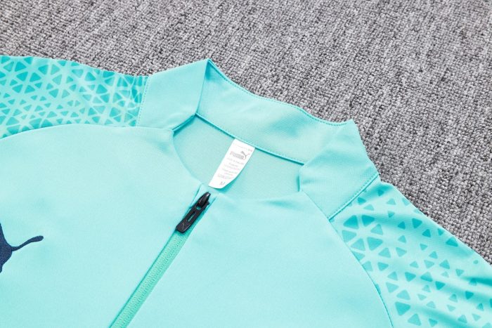 Olympique de Marseille 23-24 Half-Zip Jacket Lake Blue - 图片 6