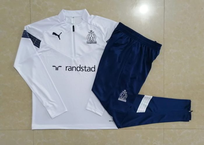 Olympique de Marseille 22/23 White Half-Zip Jacket - 图片 9