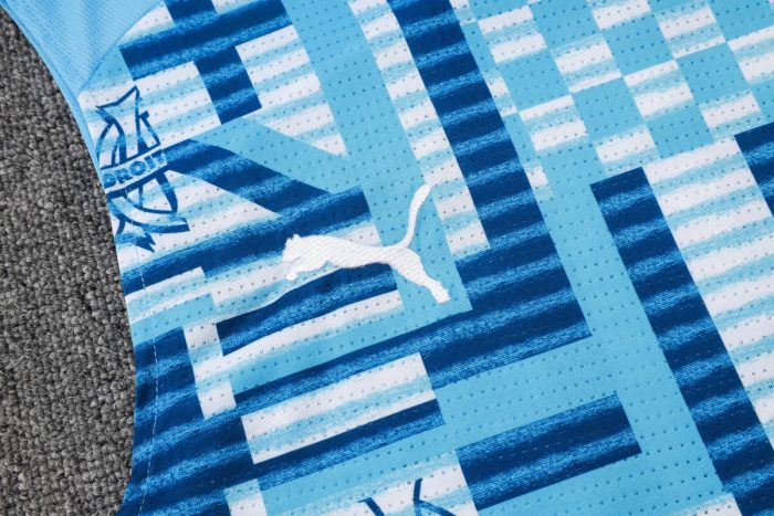 Olympique de Marseille 24-25 Vest Light Blue Spray Print - 图片 4