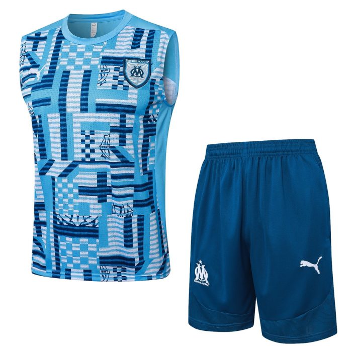Olympique de Marseille 24-25 Vest Light Blue Spray Print - 图片 7