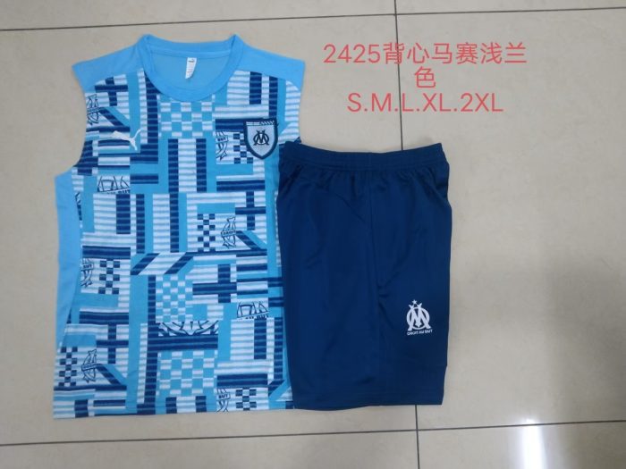 Olympique de Marseille 24-25 Vest Light Blue Spray Print - 图片 8