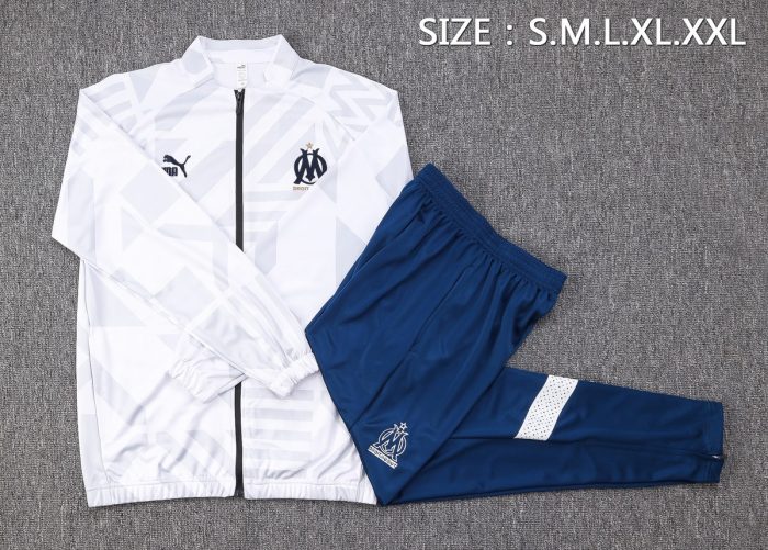 Olympique de Marseille 22/23 White Full Body Spray Training Suit - 图片 2