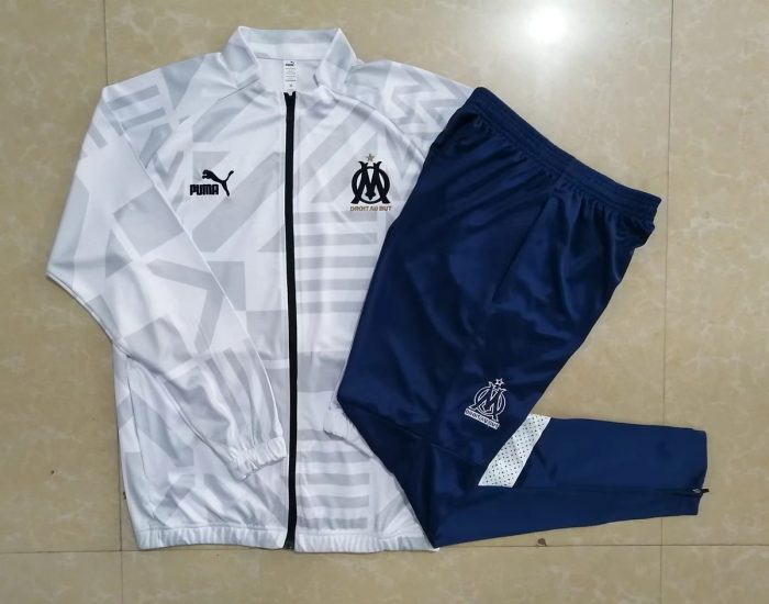 Olympique de Marseille 22/23 White Full Body Spray Training Suit - 图片 9
