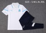 Olympique de Marseille 22/23 Polo White with Blue Trim - 图片 2