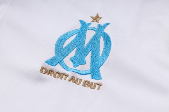 Olympique de Marseille 22/23 Polo White with Blue Trim - 图片 5