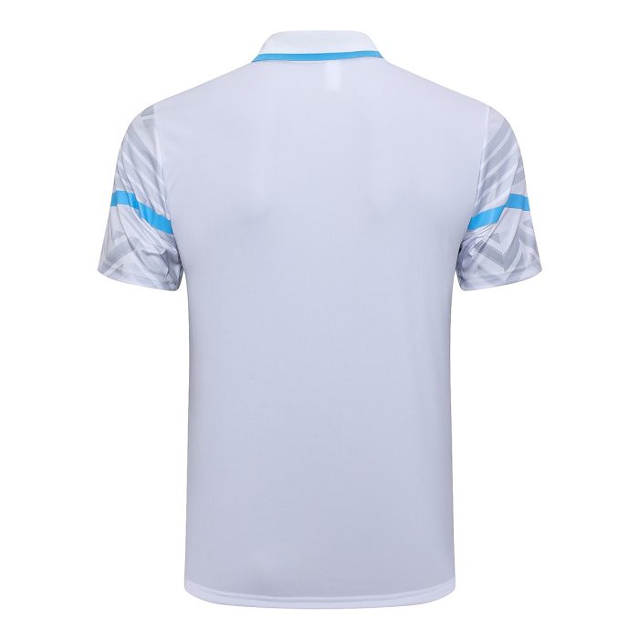 Olympique de Marseille 22/23 Polo White with Blue Trim - 图片 7
