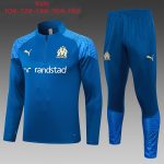 Olympique de Marseille 23-24 Half-Zip Jacket Kids Cyan - 图片 2