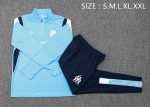 Olympique de Marseille 23-24 Half-Zip Jacket Sky Blue with White-Blue Shoulders - 图片 2