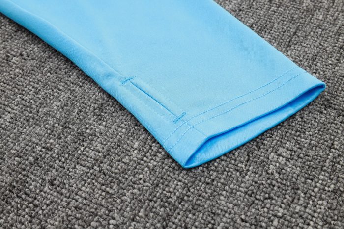 Olympique de Marseille 23-24 Half-Zip Jacket Sky Blue with White-Blue Shoulders - 图片 4