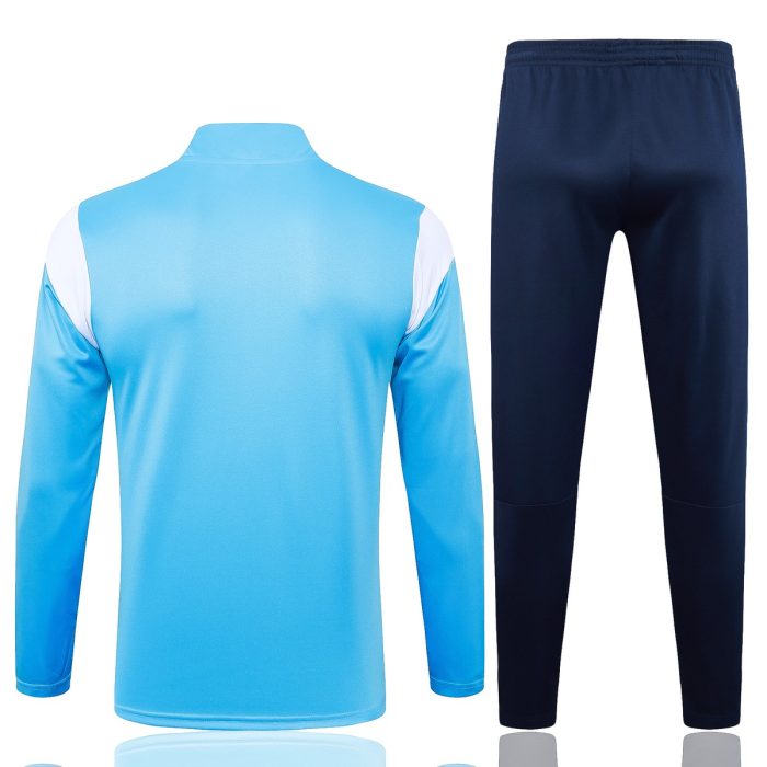 Olympique de Marseille 23-24 Half-Zip Jacket Sky Blue with White-Blue Shoulders - 图片 7