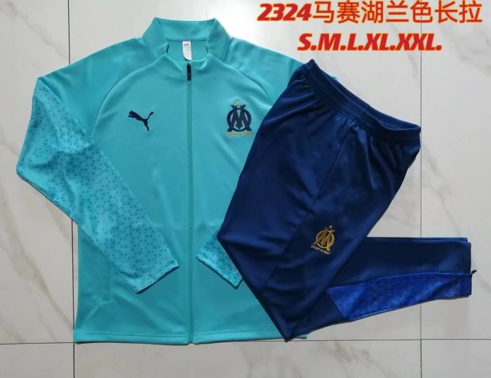 Olympique de Marseille 23-24 Long Sleeve Training Jersey Blue - 图片 9