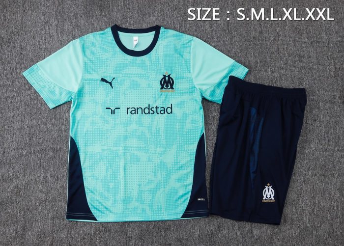 Olympique de Marseille 23-24 Light Green Short Sleeve Training Shirt - 图片 2