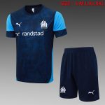 Olympique de Marseille 23-24 Short Sleeve Training Top - Blue