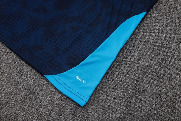 Olympique de Marseille 23-24 Short Sleeve Training Top - Blue - 图片 4