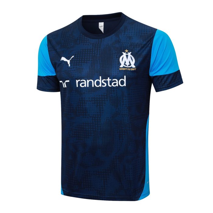 Olympique de Marseille 23-24 Short Sleeve Training Top - Blue - 图片 8
