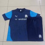 Olympique de Marseille 23-24 Short Sleeve Training Top - Blue - 图片 9