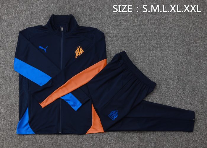 Olympique de Marseille 24-25 Training Suit Navy Blue - 图片 2