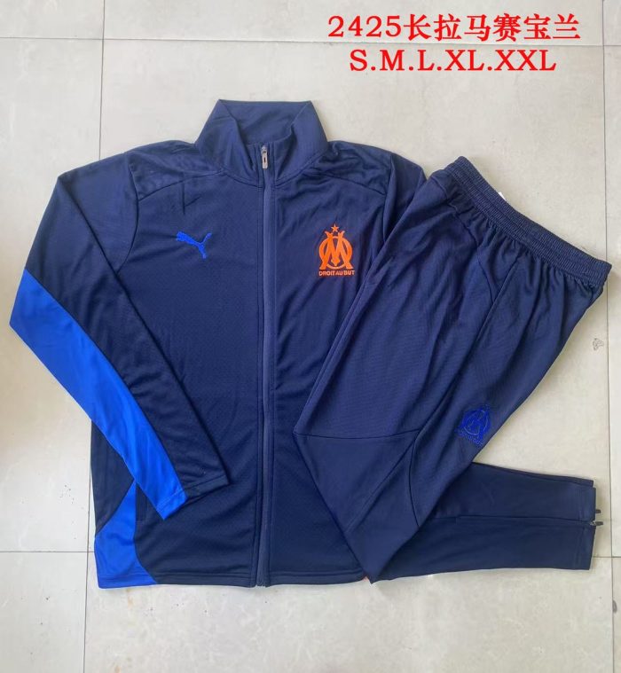 Olympique de Marseille 24-25 Training Suit Navy Blue - 图片 9