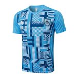 Olympique de Marseille 24-25 Short Sleeve Light Blue Splatter Training T-Shirt - 图片 8