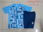 Olympique de Marseille 24-25 Short Sleeve Light Blue Splatter Training T-Shirt - 图片 9