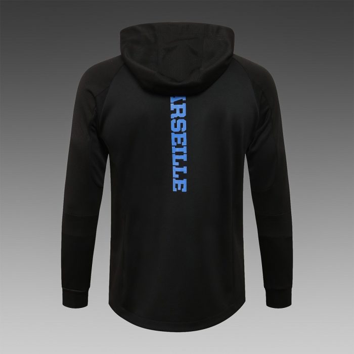 Olympique de Marseille 21-22 Black Long Zip Jacket - 图片 8