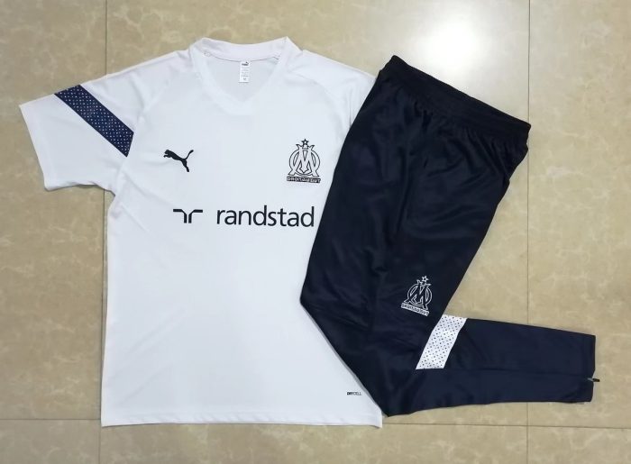 Olympique de Marseille 22-23 White Short Sleeve Training Suit - 图片 9