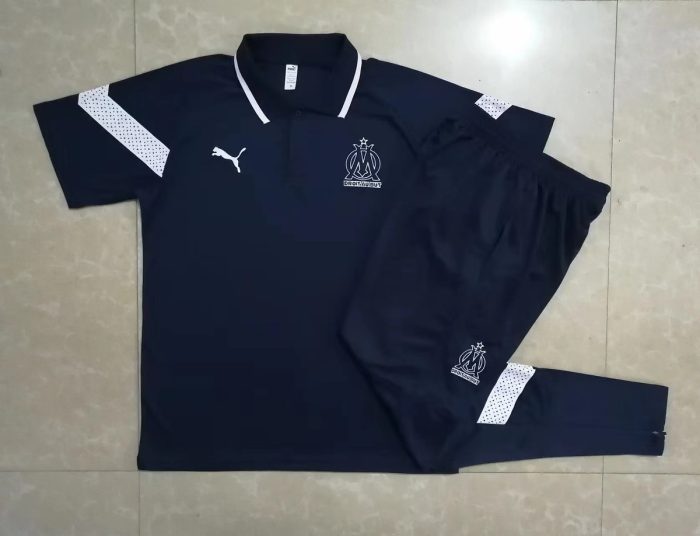 Olympique de Marseille 22/23 Polo Shirt Navy Blue - 图片 9