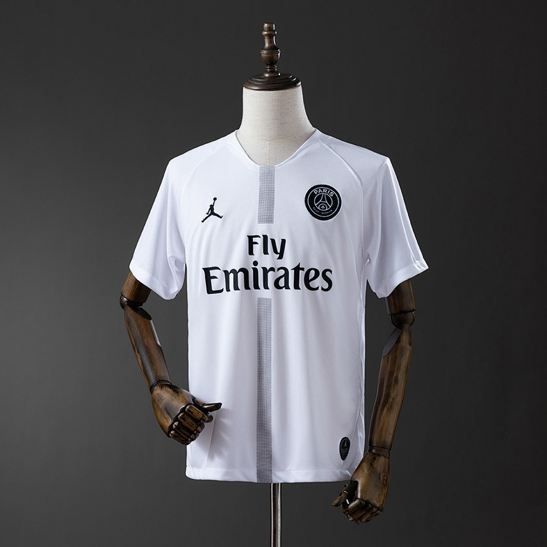 JER-6820_1 PSG 2018/2019 Retro White Jersey - 图片 1