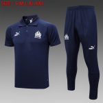 Olympique de Marseille 23-24 Polo Shirt Navy Blue