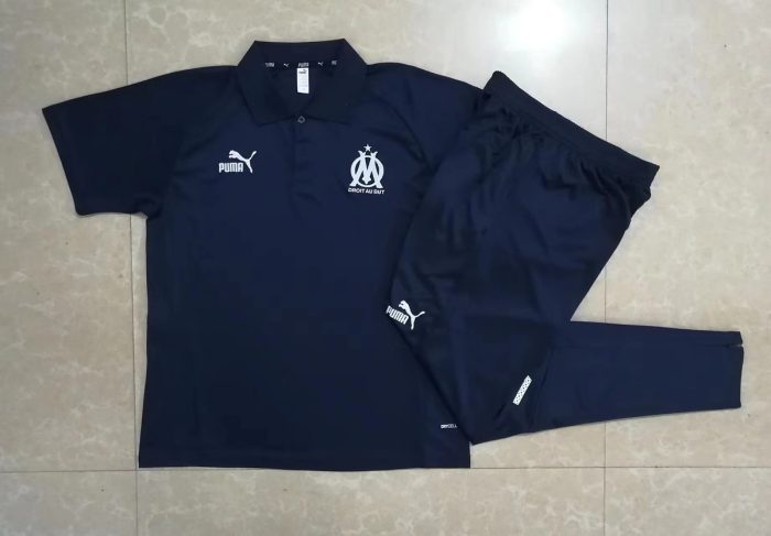 Olympique de Marseille 23-24 Polo Shirt Navy Blue - 图片 9