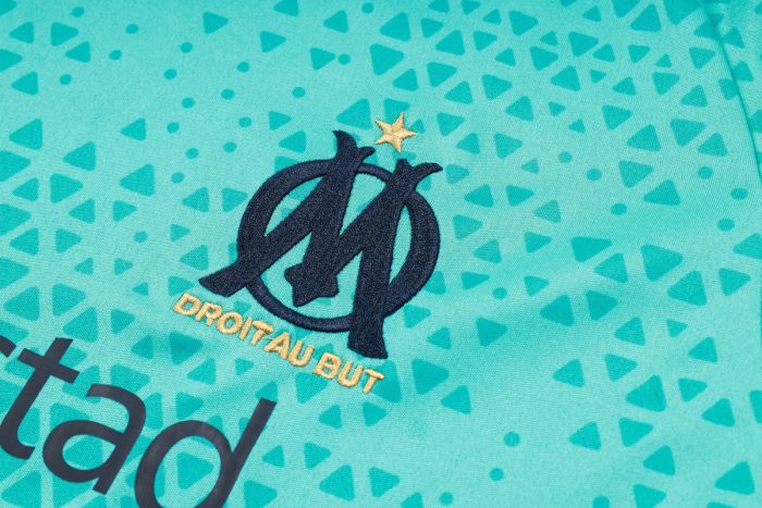Olympique de Marseille 23-24 Light Blue Short Sleeve Training Shirt - 图片 5