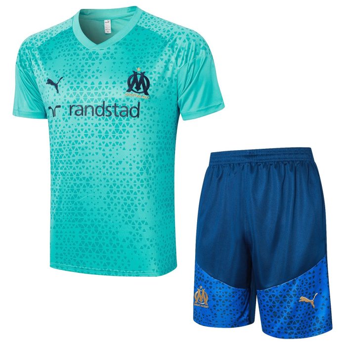 Olympique de Marseille 23-24 Light Blue Short Sleeve Training Shirt - 图片 8