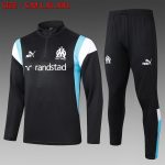 Olympique de Marseille 23-24 Half-Zip Jacket Black (White Badge)
